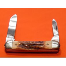 Vintage Ka-Bar Pocket Knife (Model # 1194) with Nice Stag Handles -Blades have gator snap. M/NM Vintage Ka-Bar Pocket Knife (Model # 1194) with Nice Stag Handles -Blades have gator snap. M/NM
