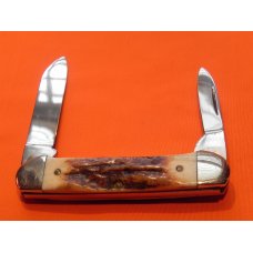Vintage Ka-Bar Pocket Knife (Model # 1194) with Nice Stag Handles -Blades have gator snap. M/NM Vintage Ka-Bar Pocket Knife (Model # 1194) with Nice Stag Handles -Blades have gator snap. M/NM
