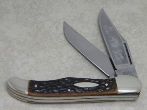 Bulldog Brand Solingen Germany Pitt Bull Trade Mark Bone LP Folding Hunter Knife 2nd Gen. c.1991