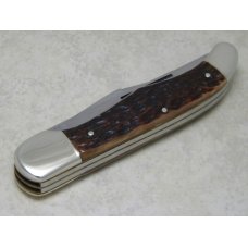 Bulldog Brand Solingen Germany Pitt Bull Trade Mark Bone LP Folding Hunter Knife 2nd Gen. c.1991 Bulldog Brand Solingen Germany Pitt Bull Trade Mark Bone LP Folding Hunter Knife 2nd Gen. c.1991