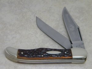 Bulldog Brand Solingen Germany Hunters Pride Bone LP Folding Hunter Knife 2nd Gen. c.1991