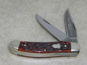 Fight'n Rooster Frank Buster Celebrated Cutlery Germany Red Bone Sowbelly Jack Knife w/Accorn Shield
