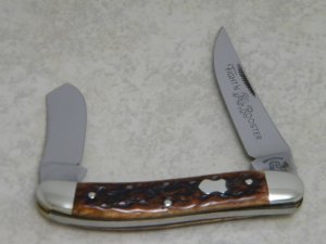 Fight'n Rooster Frank Buster Celebrated Cutlery Germany Bone 2 Blade Sowbelly Knife
