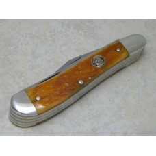 Bulldog Brand Solingen Germany 1985 English Steel Brown Bone 3 Blade Dogleg Trapper Knife c.2000's Bulldog Brand Solingen Germany 1985 English Steel Brown Bone 3 Blade Dogleg Trapper Knife c.2000's