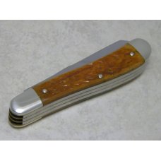 Bulldog Brand Solingen Germany 1985 English Steel Brown Bone 3 Blade Dogleg Trapper Knife c.2000's Bulldog Brand Solingen Germany 1985 English Steel Brown Bone 3 Blade Dogleg Trapper Knife c.2000's