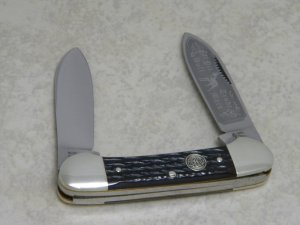 Bulldog Brand Solingen Germany Pit Bull Trade Mark Bone Canoe Knife c.1996