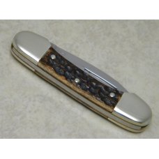 Battle Axe Brand Shouse & Hardin Germany Bone "Royal Flush" Mini Canoe Knife