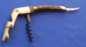 J A Henckels Bartender/Server knife w/ Bottle Opener +Fruit Peeler +Corkscrew & Grey Micrata Handles