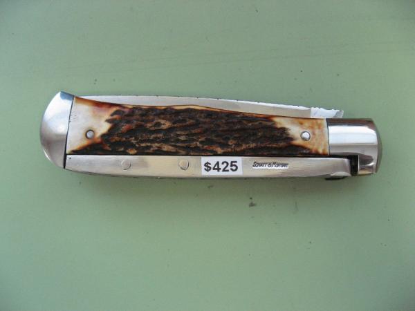 SCHATT & MORGAN #3 EXPRESS AUTO TORCHED STAG DROP POINT 1 OF 1 FILEWORK SCHATT & MORGAN #3 EXPRESS AUTO TORCHED STAG DROP POINT 1 OF 1 FILEWORK
