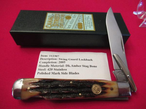 Canal Street Cutlery Amber Stag Swing Guard 2005