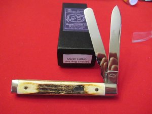  Queen Cutlery Classic  Stag Handle Doctors Knife # 96 