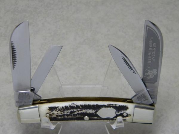 Bulldog Brand Hammer Forged Solingen Germany "Kentucky Thoroughbred" Bone Stag Congress Knife Bulldog Brand Hammer Forged Solingen Germany "Kentucky Thoroughbred" Bone Stag Congress Knife