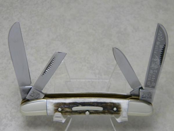 Bulldog Brand Hammer Forged Solingen Germany Pit Bulls Trade Mark Stag Large Congress Knife c.2004