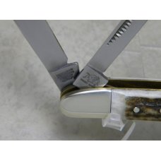 Bulldog Brand Hammer Forged Solingen Germany Pit Bulls Trade Mark Stag Large Congress Knife c.2004