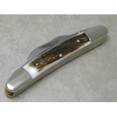 Bulldog Brand Hammer Forged Solingen Germany Pit Bulls Trade Mark Stag Large Congress Knife c.2004