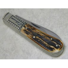 Bulldog Brand Solingen Germany 1986 Stag Bright Leaf North Carolina Tobacco Barlow Knife Bulldog Brand Solingen Germany 1986 Stag Bright Leaf North Carolina Tobacco Barlow Knife