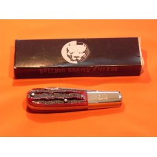 2007 Bulldog Brand, HAND MADE 2 Blade Barlow w Fantastic Red Bone Stag Handles +Blade Etch +Orig Box 2007 Bulldog Brand, HAND MADE 2 Blade Barlow w Fantastic Red Bone Stag Handles +Blade Etch +Orig Box