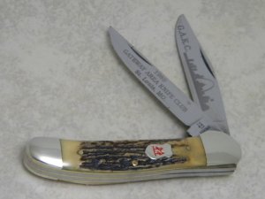 Kissing Crane Solingen Germany Stag No. 25 G.A.K.C. "Gateway Area Knife Club 1989" Copperhead Knife