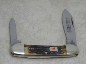 Kissing Crane Robt Klass Solingen Germany Stag 2625 XXIV Canoe Knife c.1985