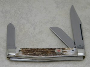 Kissing Crane Robt Klaas Solingen Germany Stag No. 30 Large Stockman Knife