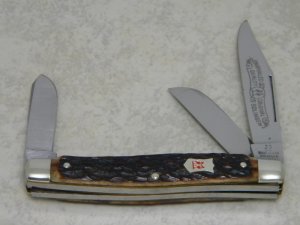 Kissing Crane Robt Klaas Solingen Germany Bone 1239 XIX Large Stockman Knife c.1980