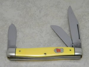 Kissing Crane Robt Klaas Solingen Germany Yellow No. 31 Large Stockman Knife