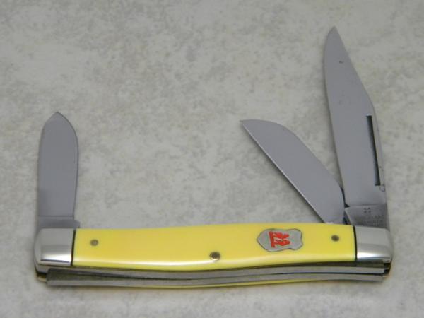 Kissing Crane Robt Klaas Solingen Germany Yellow No. 31 Large Stockman Knife