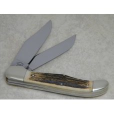 Fight'n Rooster Germany Stag "Great State of Wilkes Knife Collectors" Folding Hunter Knife c.1986 Fight'n Rooster Germany Stag "Great State of Wilkes Knife Collectors" Folding Hunter Knife c.1986