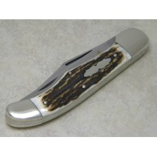 Fight'n Rooster Germany Stag "Great State of Wilkes Knife Collectors" Folding Hunter Knife c.1986 Fight'n Rooster Germany Stag "Great State of Wilkes Knife Collectors" Folding Hunter Knife c.1986