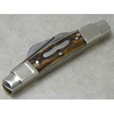 Fight'n Rooster Frank Buster Celebrated Cutlery Germany Stag Stepped Bolsters 4 Blade Congress Knife Fight'n Rooster Frank Buster Celebrated Cutlery Germany Stag Stepped Bolsters 4 Blade Congress Knife