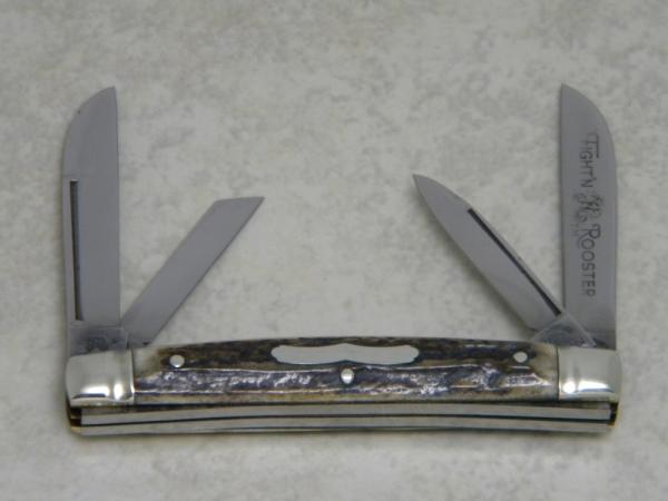 Fight'n Rooster Frank Buster Celebrated Cutlery Germany Stag Pinched Bolsters 4 Blade Congress Knife Fight'n Rooster Frank Buster Celebrated Cutlery Germany Stag Pinched Bolsters 4 Blade Congress Knife