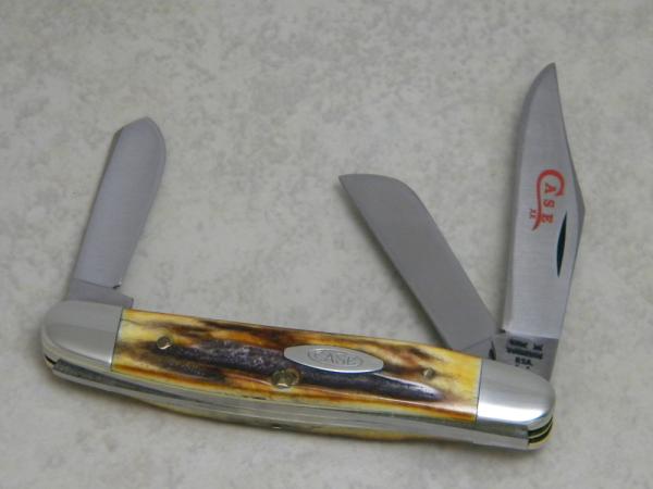 Case XX Stainless USA 2 Dot (1978) Stag 5347 HP SSP Red Etch Stockman Knife Case XX Stainless USA 2 Dot (1978) Stag 5347 HP SSP Red Etch Stockman Knife