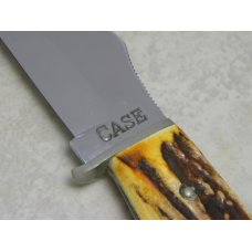 Case 523-6 Stag Fixed Blade Hunting Sheath Knife with Round Pommel c.1940-65 Case 523-6 Stag Fixed Blade Hunting Sheath Knife with Round Pommel c.1940-65