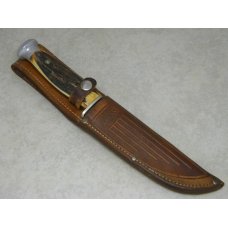 Case 523-6 Stag Fixed Blade Hunting Sheath Knife with Round Pommel c.1940-65 Case 523-6 Stag Fixed Blade Hunting Sheath Knife with Round Pommel c.1940-65