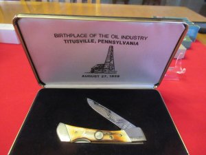  Queen City Stag Handle Lock Back (Drake Well)