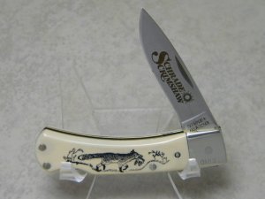 Schrade USA SC513 Scrimshaw Little Lockback Knife c.1992