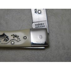 Schrade USA SC513 Scrimshaw Little Lockback Knife c.1992 Schrade USA SC513 Scrimshaw Little Lockback Knife c.1992