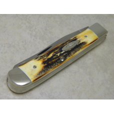 Case XX Stainless USA 4 Dot (1976) Stag 5254 SSP Razor Edge Trapper Knife Case XX Stainless USA 4 Dot (1976) Stag 5254 SSP Razor Edge Trapper Knife
