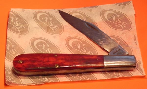 1965-69 Case xx Grand Daddy Barlow w Genuine Sawcut Red Bone handles #6143 -Great Snap/No Wobble 1965-69 Case xx Grand Daddy Barlow w Genuine Sawcut Red Bone handles #6143 -Great Snap/No Wobble