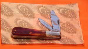 1970 Case xx USA Barlow w/ Genuine Sawcut Red Bone handles # 62009 1/2  -Great Snap and NO Wobble