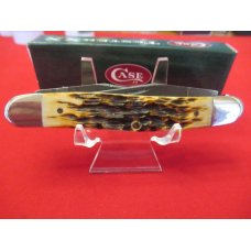 Case XX  Burnt Amber Bone Handle  Damacus Muskrat 