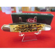 Case XX  Burnt Amber Bone Handle  Damacus Muskrat 