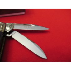 1997 Schatt & Morgan 3 Blade Congress Dark Blue Jigged Bone Handles Pattern # 043431 1997 Schatt & Morgan 3 Blade Congress Dark Blue Jigged Bone Handles Pattern # 043431