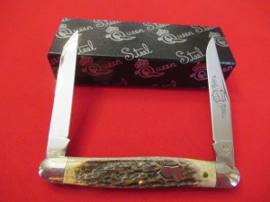 Queen Cutlery  Stag Handle Improved Muskrat 