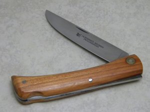 J.A. Henckels Solingen Germany Wood # 610 Large Sodbuster Lockback Knife