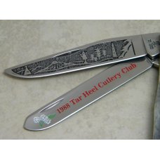 Case XX SS USA 3 Dot (1987) Bone 6254 SS "1988 Tar Hell Cutlery Club" Trapper Knife Case XX SS USA 3 Dot (1987) Bone 6254 SS "1988 Tar Hell Cutlery Club" Trapper Knife