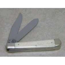 Fight'n Rooster Germany Bone 1 of 50 Tulsa Knife Club 2 Blade Trapper Knife c.1985 Fight'n Rooster Germany Bone 1 of 50 Tulsa Knife Club 2 Blade Trapper Knife c.1985