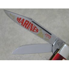 Fight'n Rooster Germany Red Bone Battle Axe Shield US Marines Stockman Knife c.2005