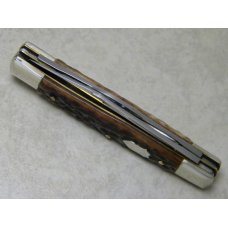 Fight'n Rooster Germany Brown Jigged Bone Federal Shield Stockman Knife