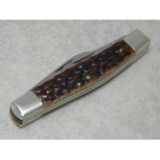 Fight'n Rooster Germany Brown Jigged Bone Federal Shield Stockman Knife